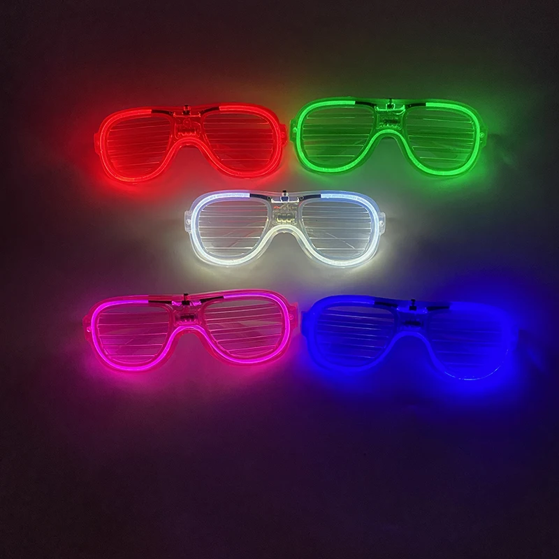 Nowe fajne bezprzewodowe świecące okulary LED do Rave Festival Party Luminous Neon Mosaic Sunglasses club disco Eye Glasses — zdjęcie 6