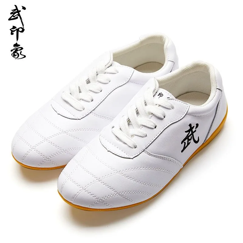 Professional Martial Arts Wushu and Taichi Shoes Unisex Black Red Tai Chi shoes Men Women Pu Leather Taekwondo Shoes Couples