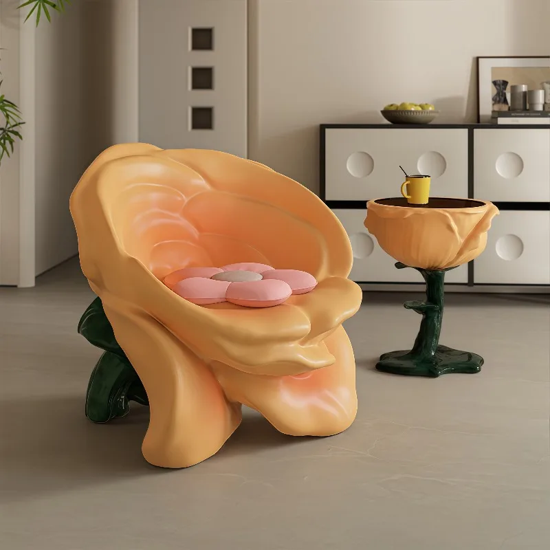 

Rose Casual Living Room Balcony Bedroom Model Room Single Backrest Modern Chair