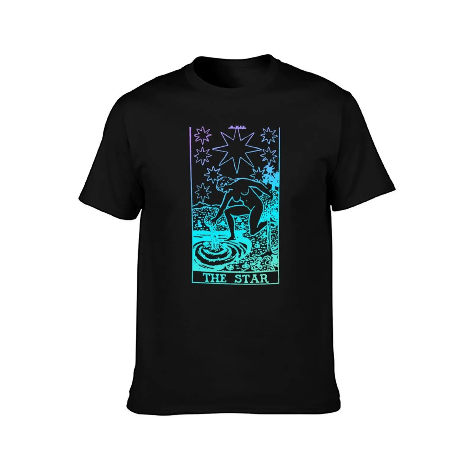 The Star Tarot Card Rider Waite Witchy T-Shirt rapper graphic tees plain men t shirt