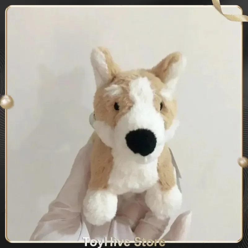 Jellycat UK Zabawny, uroczy pluszowy breloczek do kluczy w kształcie szczeniaka corgi, zawieszka do torby, prezent na urodziny, Boże Narodzenie, dostępny od ręki.