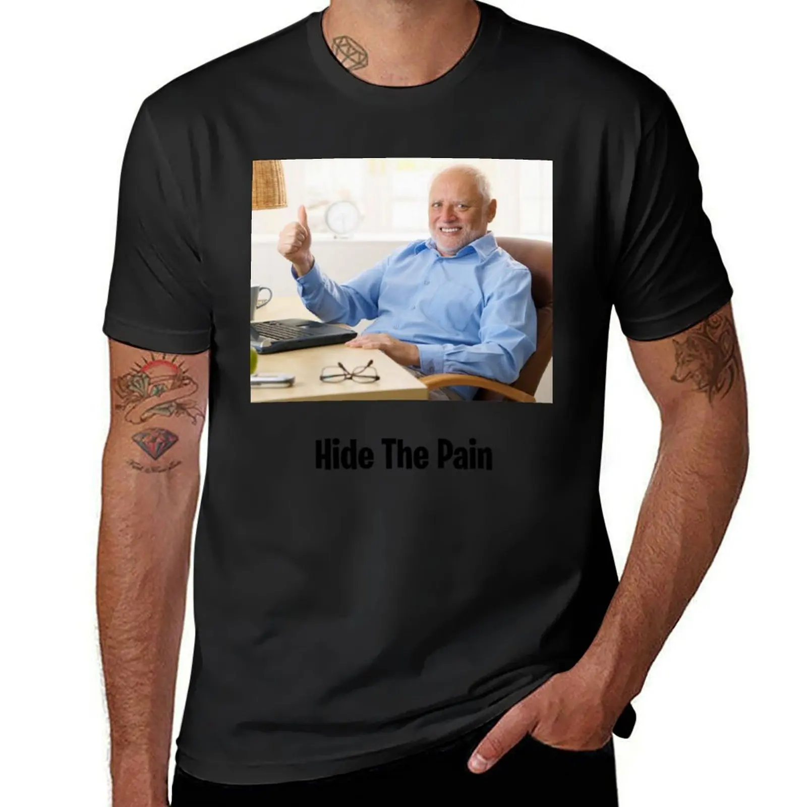 hide the pain harold T-Shirt for a boy boys whites mens t shirt graphic