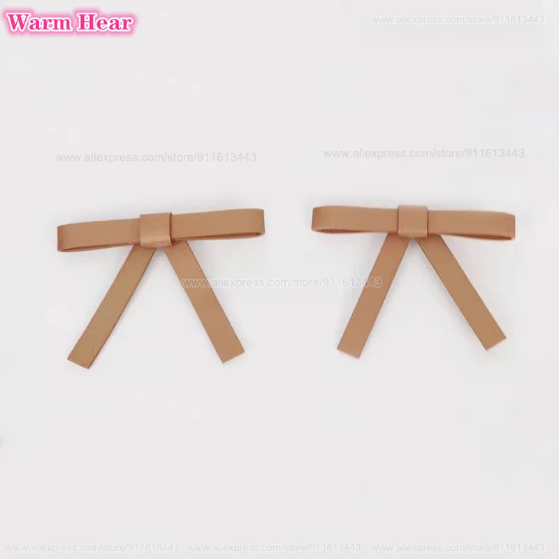 Game Bready Capelli sintetici Lunghi 50 cm Cachi Arancione Doppia treccia Parrucca Cosplay Capelli resistenti al calore Parrucche per feste di Halloween + Un berretto per parrucca