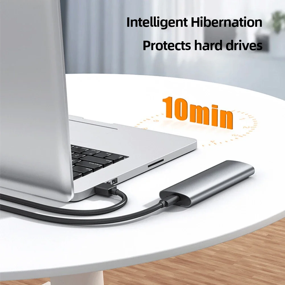 M.2 SSD Enclosure Case NVMe/NGFF Solid State Drive Adapter Enclosure Type-C 3.1 5/10Gpbs for 2230/2242/2260/2280 SSD