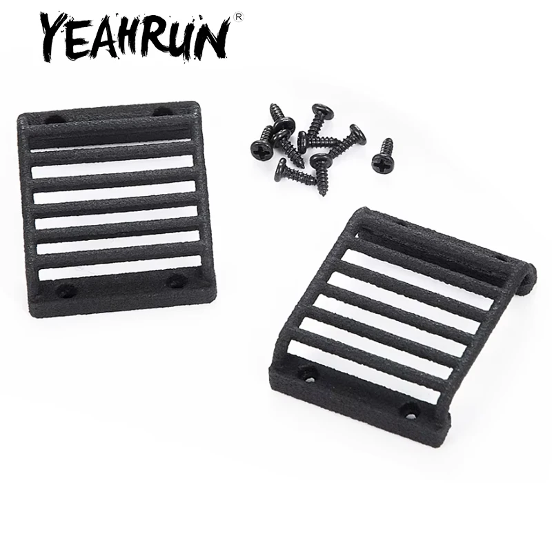 

YEAHRUN 2 Pcs Front Lamp Guards Headlight Cover Guard Grille for 1/18 TRX-4M Defender 1/10 SCX10 III AXI03006 Crawler Car Parts