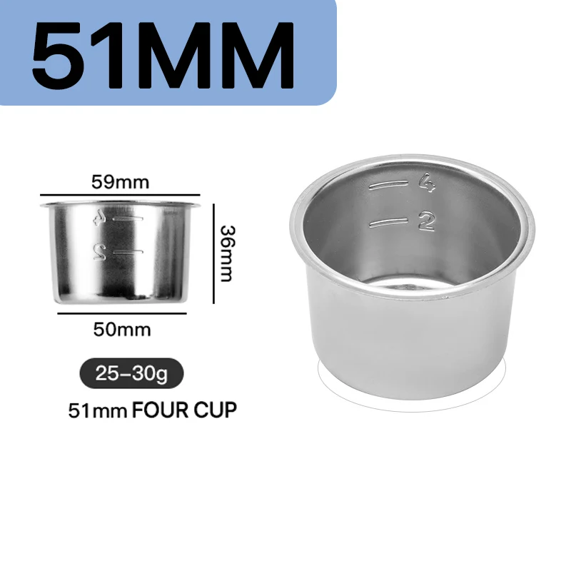 51mm 54mm 58mm Kaffee Filter Korb Edelstahl Kaffee Pulver Schüssel Kaffee Griff Bodenlose Universal Kaffee Pulver schüssel