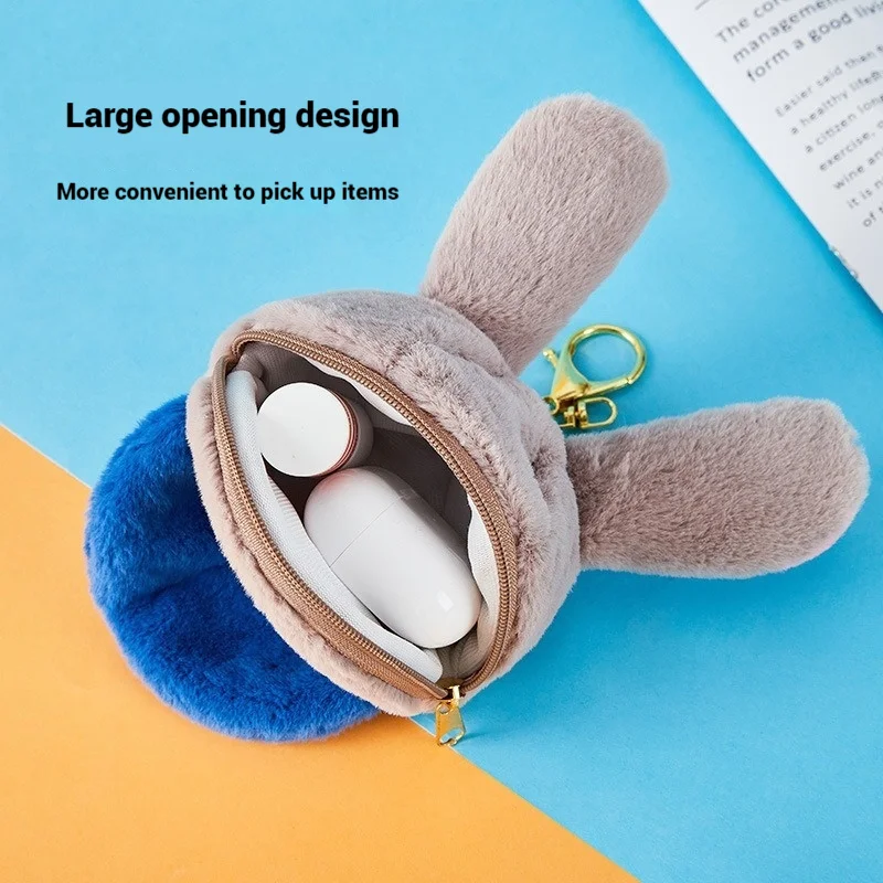 Disney Cartoon Stitch Hat Keychain Plush Coin Wallet Hanging Adornment Cute Doll Bag Pendant