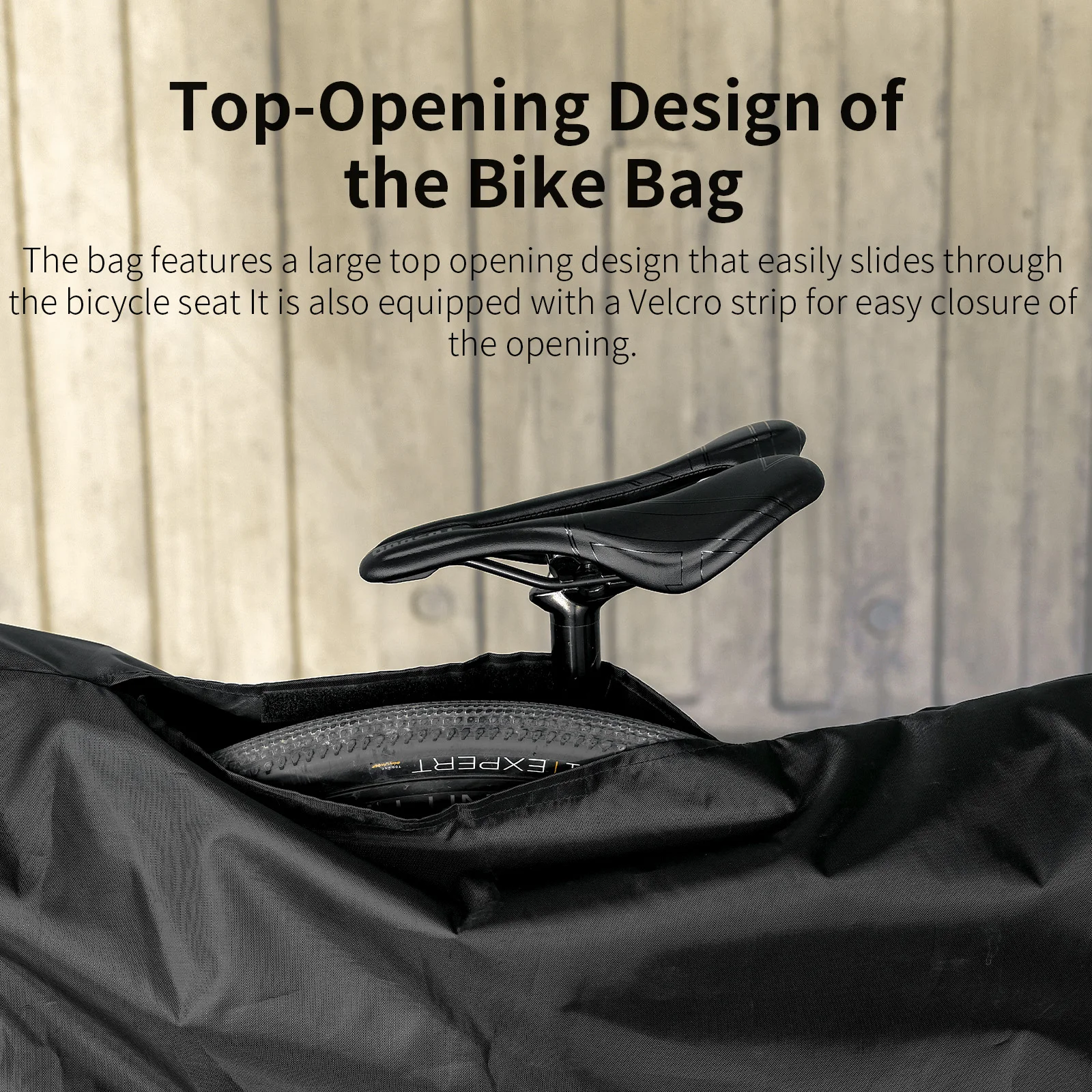 TOSUOD All-Inclusive-Fahrrad-Reisetasche mit großer Öffnung für Mountainbikes, kostenlose Aufbewahrungstasche im Lieferumfang enthalten, Fahrradabdeckung – Detail 5