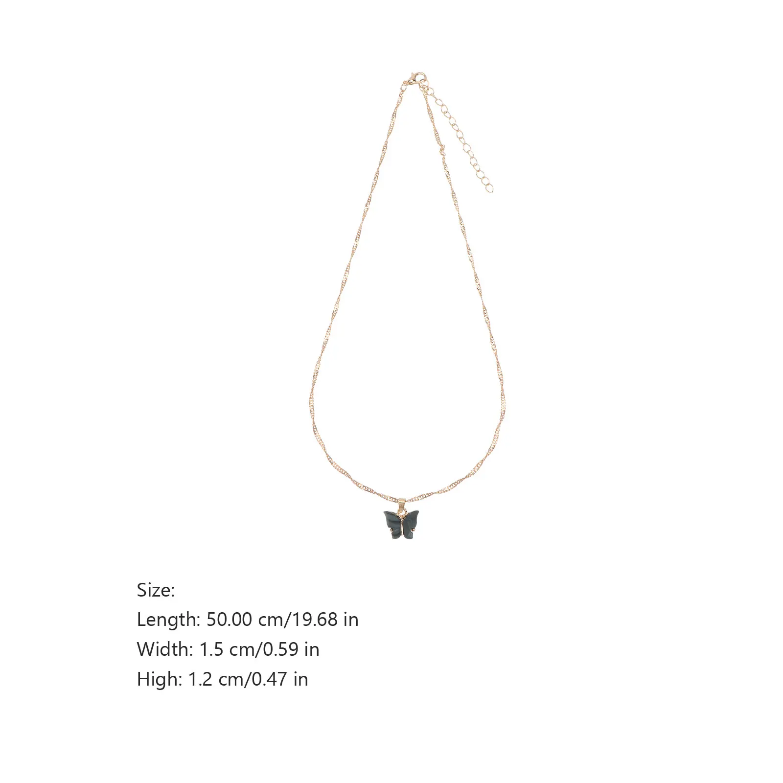 

Butterfly Necklace for Women Delicate Fashion Pendant Durable Alloy Acrylic Clavicle Neck Jewelry Party Festival