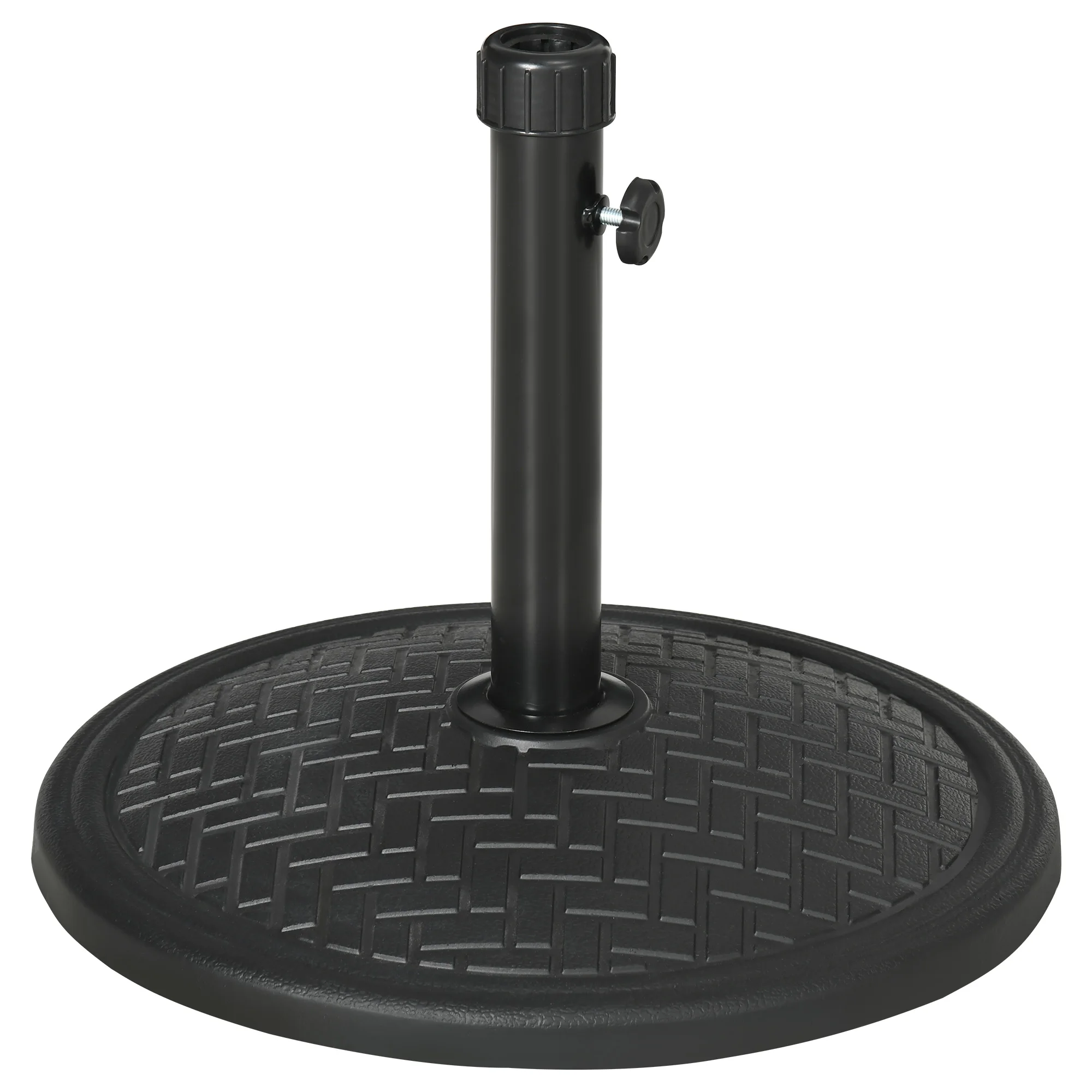 Outsunny Concrete Umbrella Base Parasol Holder 14 kg Parasol Foot for Mast Ø 32-38mm Garden Terrace Patio Ø 46x34 cm