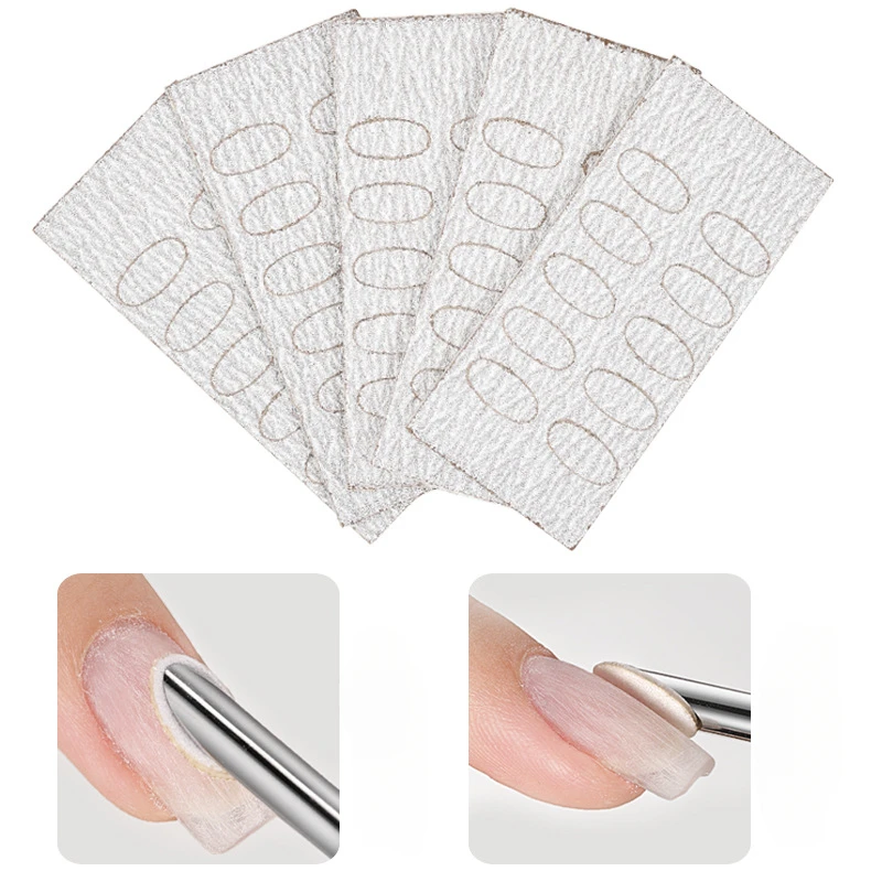 Nail Cuticle Pusher Self-adhesive Sand Flake File Trimming Nails Pre Polishing Sandpaper Set Manicure Treatment Tool