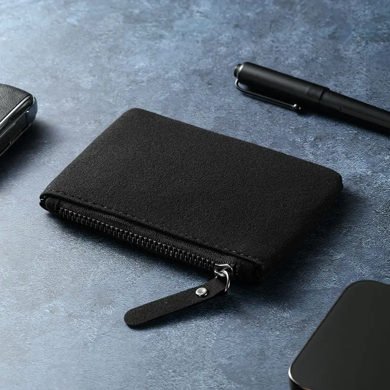 Fashion Mini PU Wallets Coin Purses Card Holder Money Bag Women Men Zipper Change Pouch