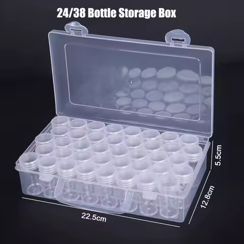 Bottles Box Storage Transparent Container Case Diamond Painting Accessories Diamond Embroidery Beads Storage Box Organizer Tools