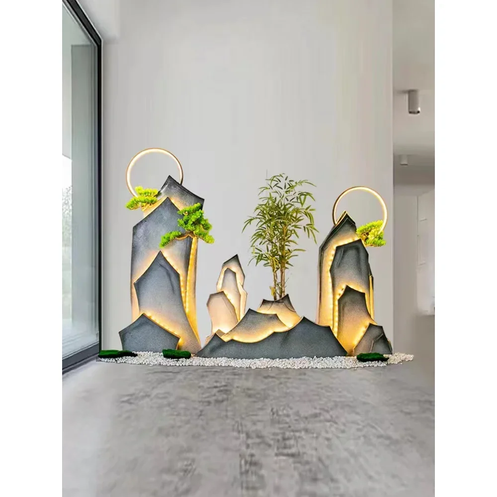 

Rockery decoration indoor landscape staircase landscaping decoration