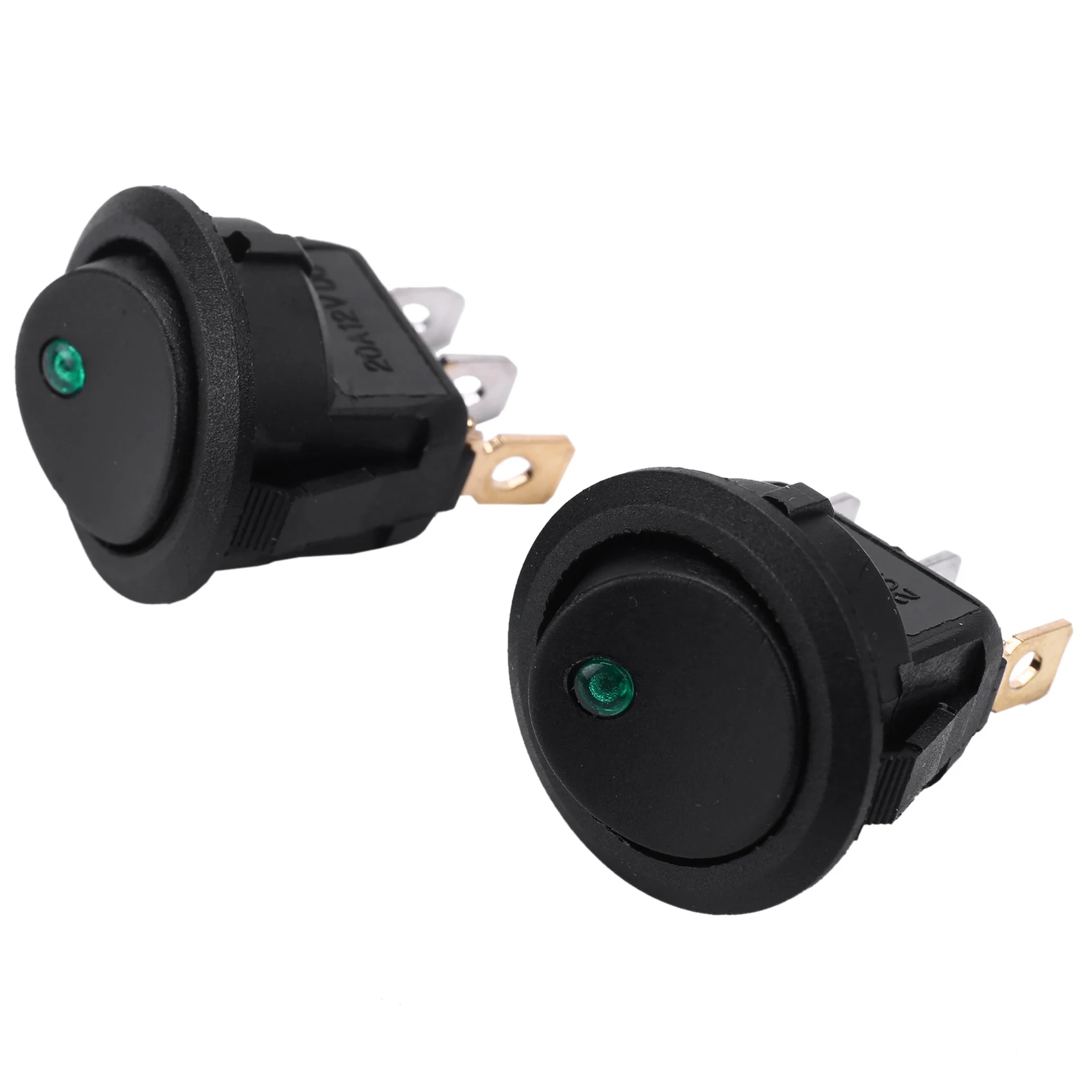 8 Stuks Led Dot Light 12V Auto Auto Boot Rond Rocker Aan/Uit Schakelaar Spst Schakelaar