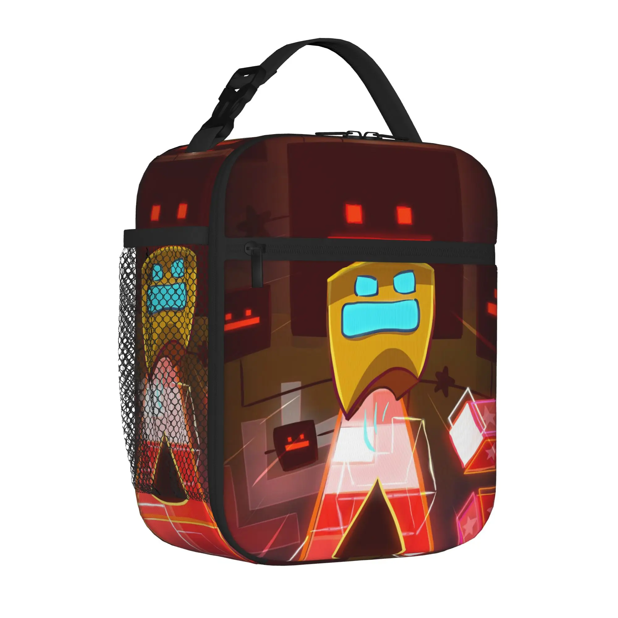 Geometrys Dashs Game Thermal Insulated Lunch Bag for Work  Portable Bento Box Thermal Cooler Lunch Boxes
