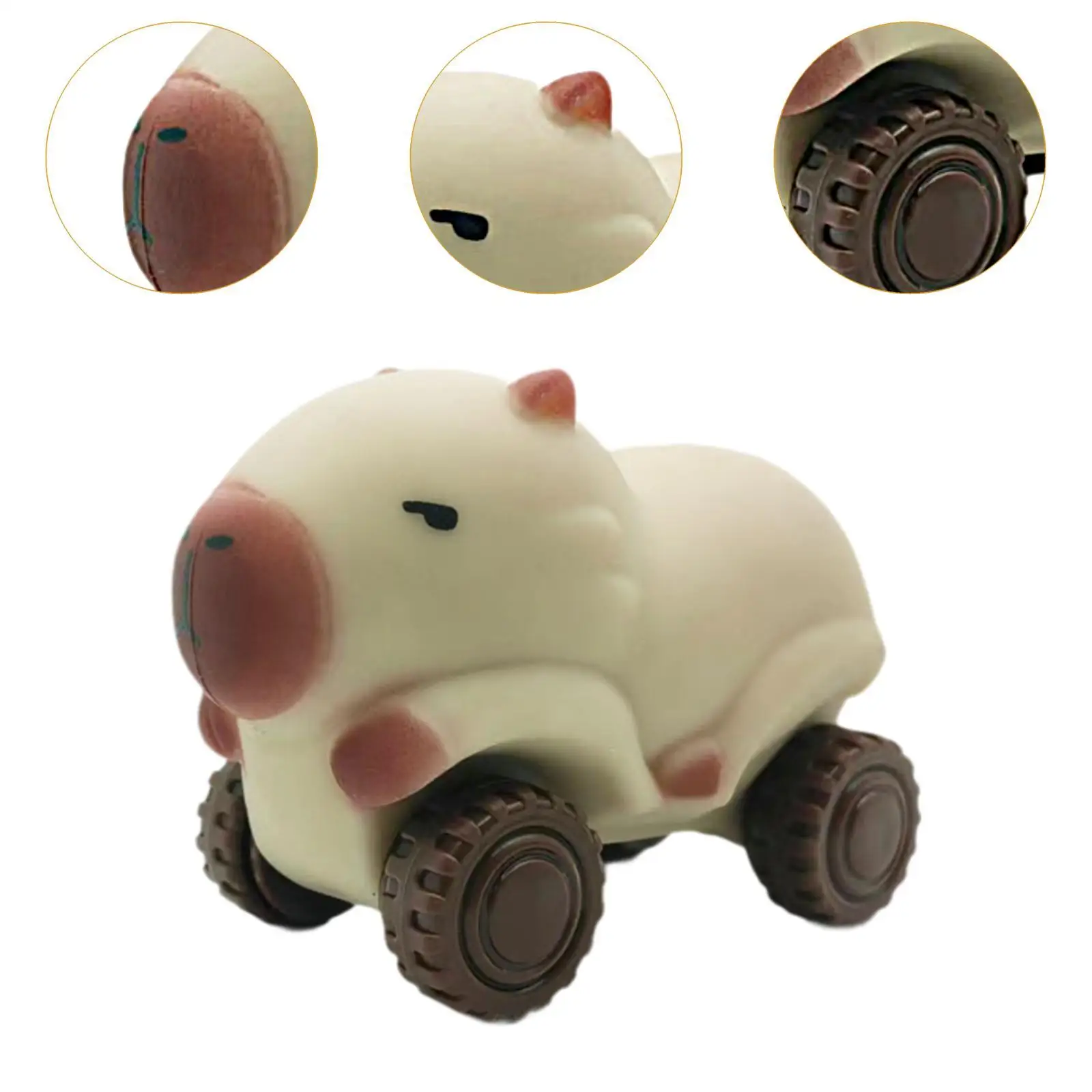 Capibara Tirare Giocattolo Tirare Indietro Auto Del Fumetto Unico Desktop Decor Capibara Sand Slider Sensoriale Agitarsi Auto Giocattolo per I Bambini Ragazzi Regalo