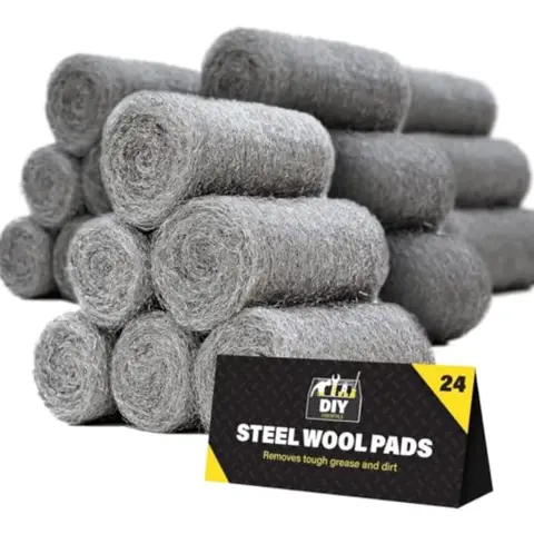 Steel Wool for Mice Control - 24Pack Fine Grade Stainless Steel, Silver, Rodent-Proof Hole Filling Home Protection on Wood and