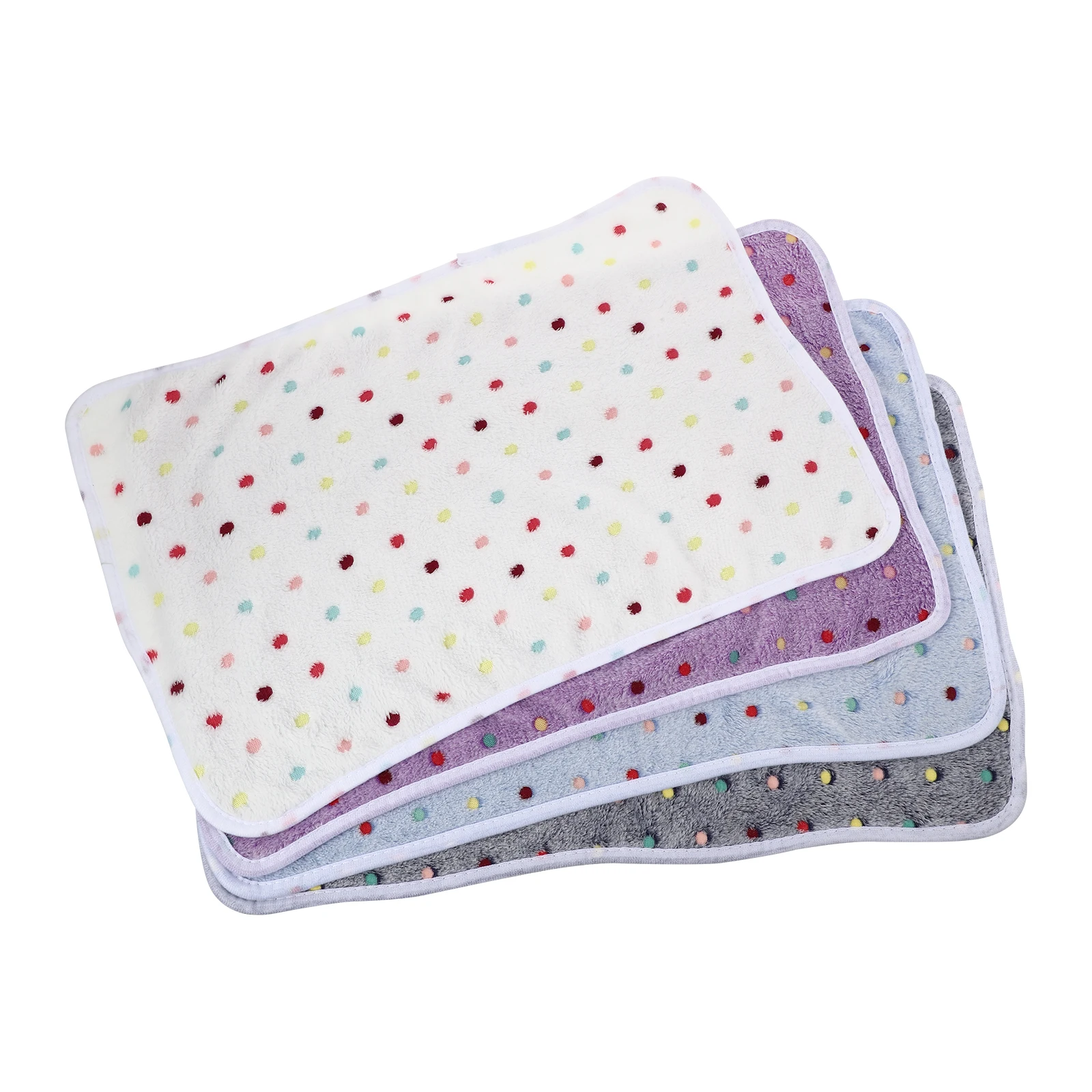 

4 pcs Pet Blanket Coral Fleece Mats Comfortable Dog Nest Warm Chair Cushion Portable Travel Camping Sofa Car Room Pet Rest