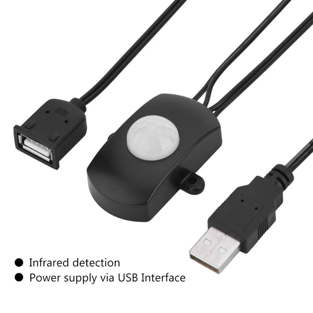 USB 5V PIR Motion Sensor Switch Body Infrared Human Motion Sensor Detector Switch For 5V 2835 5050 LED Light Strip for Lighting
