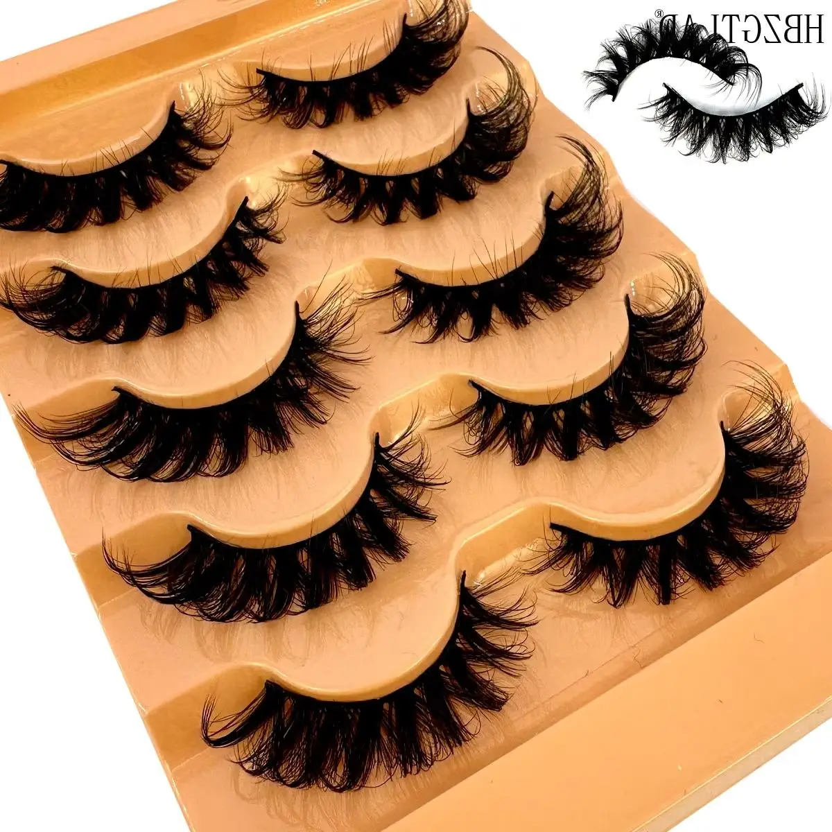 Cils oeil de chat 3D faux cils naturels D Curl moelleux doux croix 5 paires Manga cils vaporeux naturel Extension de cils maquillage