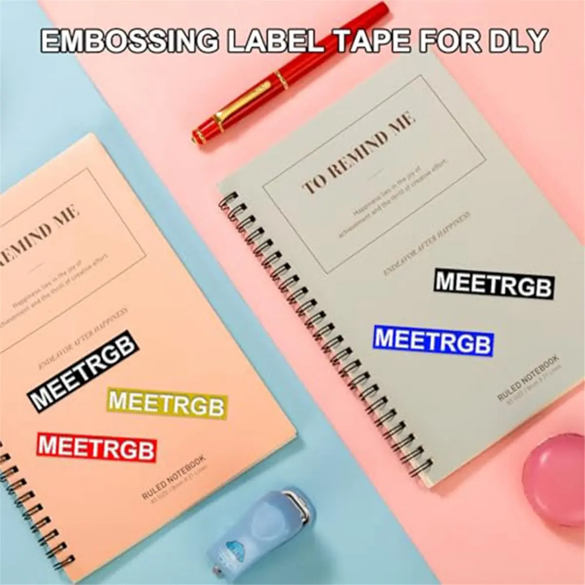 L70A Embossing Label Maker Machine with Tapes Retro Embossed Label Maker Old Embosser Labeler with 3 Rolls Consumable Paper
