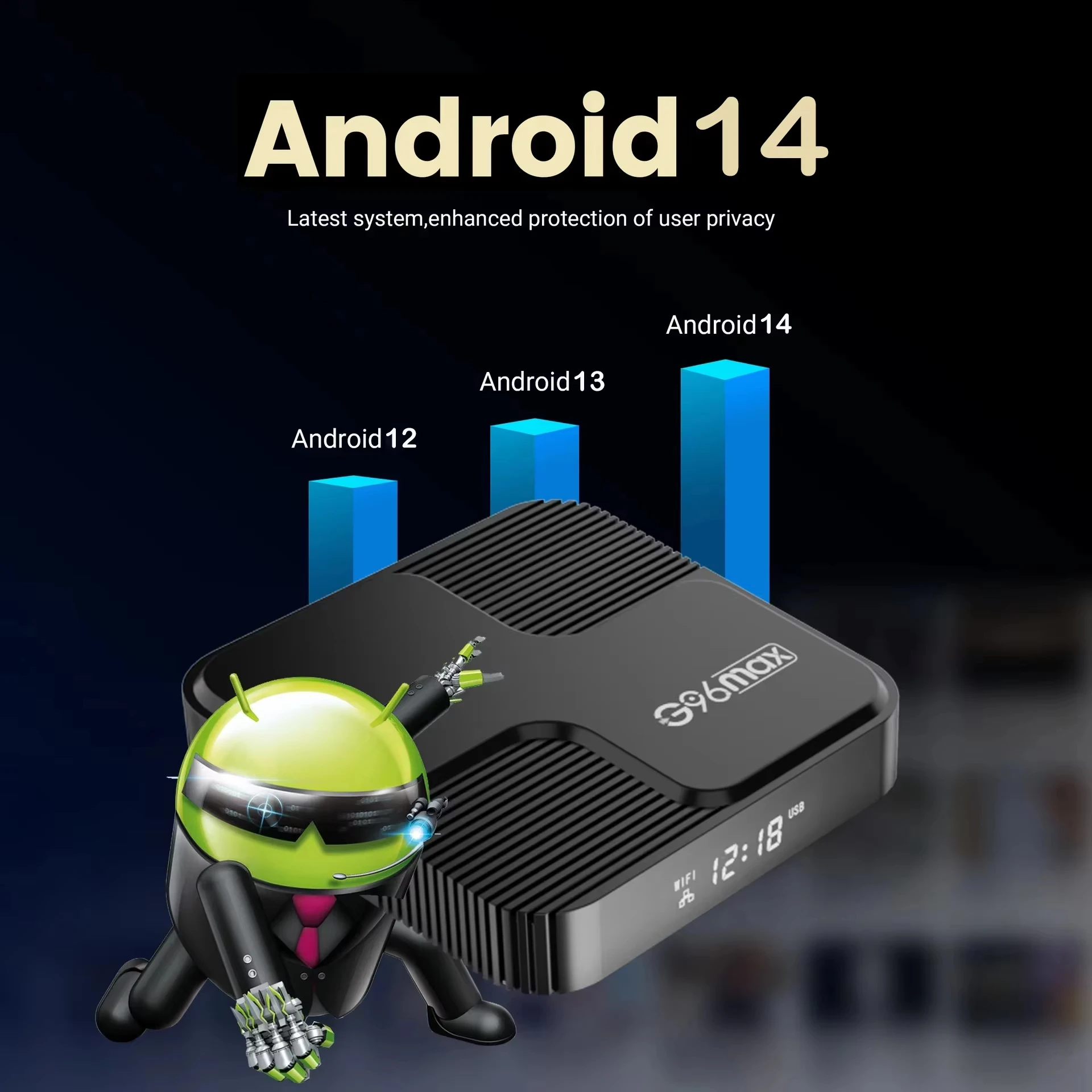 G96Max Smart TV Box Android14 H618 128G ROM Supports 6K 8K WiFi6 5G Dual Wifi BT5.2 Quad Core Cortex A53 Media Playe Set Top Box