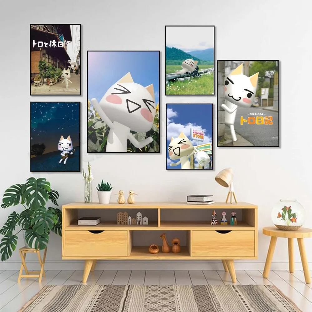 Inoue toro cute cat hot classic Poster HD art sticky wall waterproof home living room bar decoration