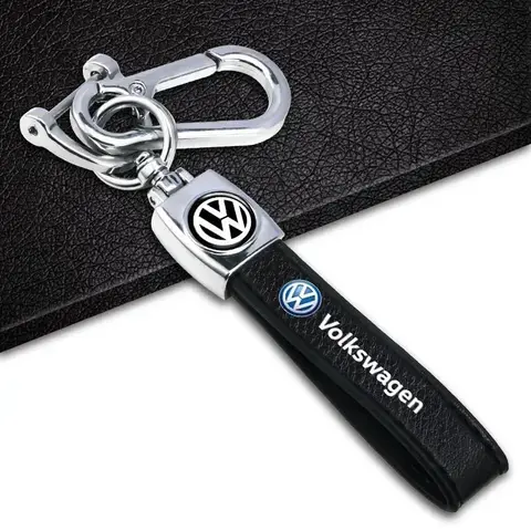 Durable Buckle Leather Keychain Car Key Ring Holder for Volkswagen Golf 7 T5 MK5 Caddy Passat CC Lavida Sagitar Scirocco Tiguan