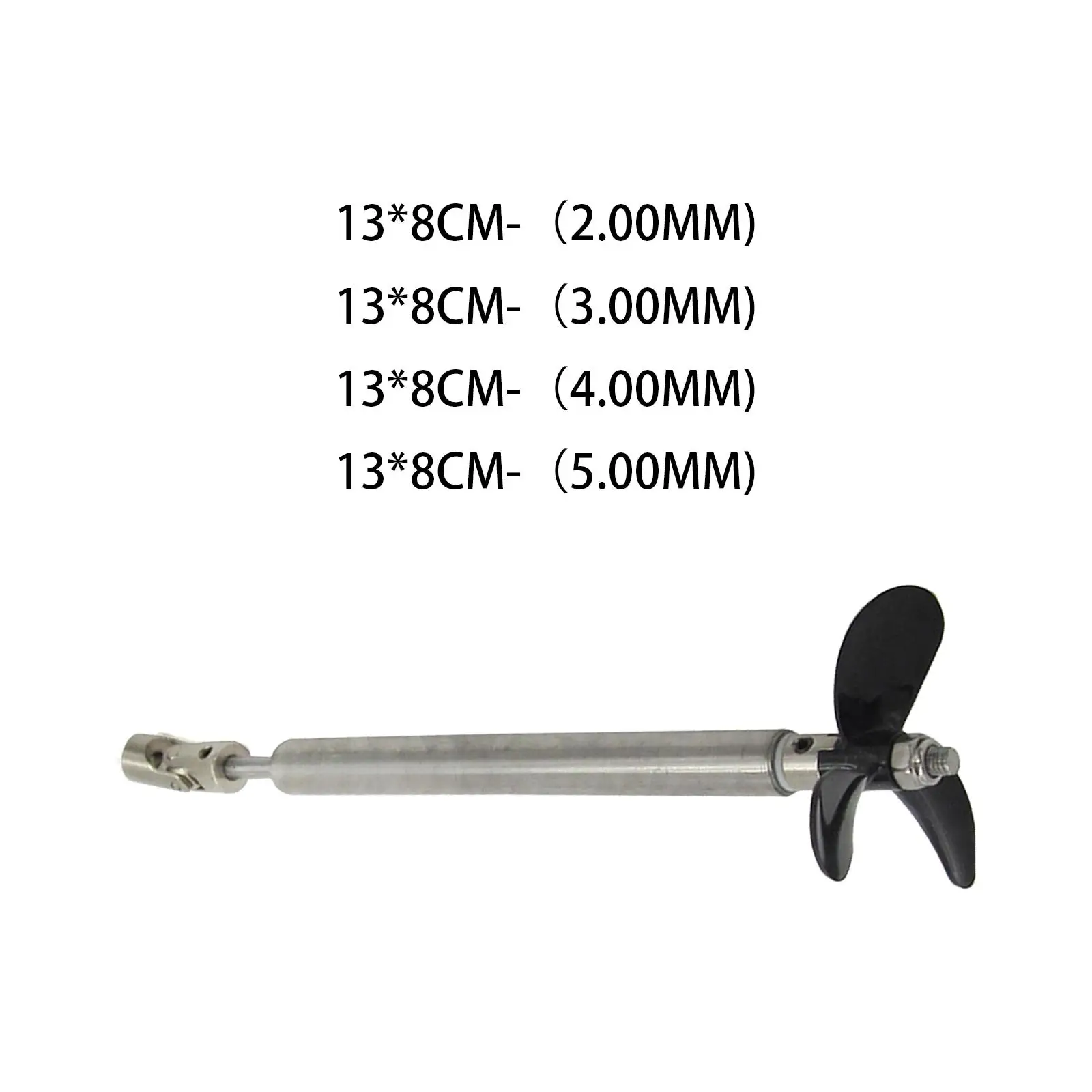 Stainless Steel RC Boat Drive Shaft Assemble Kit,36mm Propeller,80mm Sleeve,130mm Shaft Replacement Parts