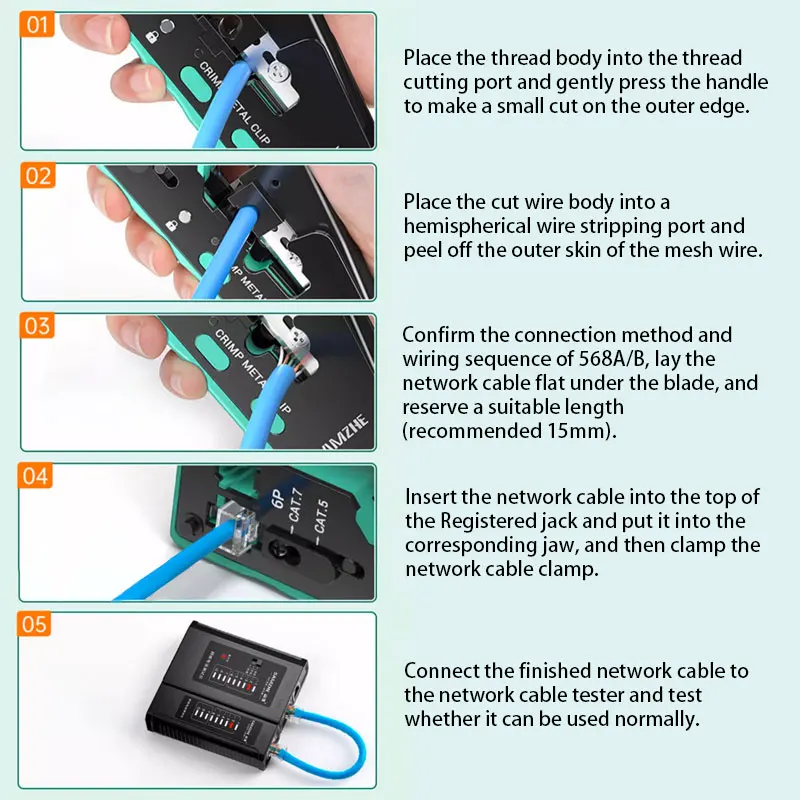 RJ11 / RJ12 / RJ45 / RJ50 8P 10P 6P 4C Network LAN Wire Crimp Tool Connector Net Crimper Pliers