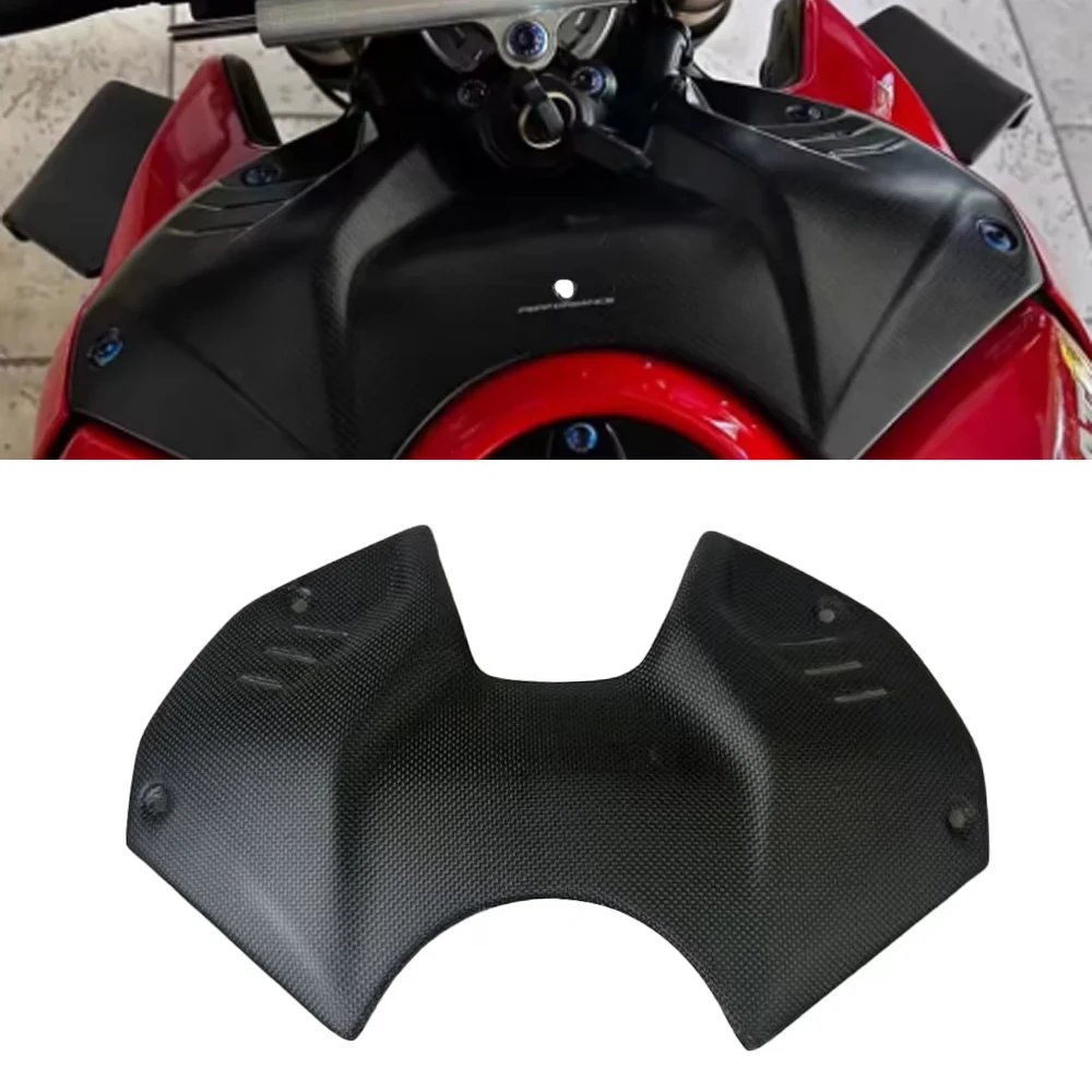 

For DUCATI Streetfighter V4 V4S SP 2020 2021 2022 Accessories Motorcycle Carbon Fiber Front Fuel Tank Cap Battery Cover Fairing