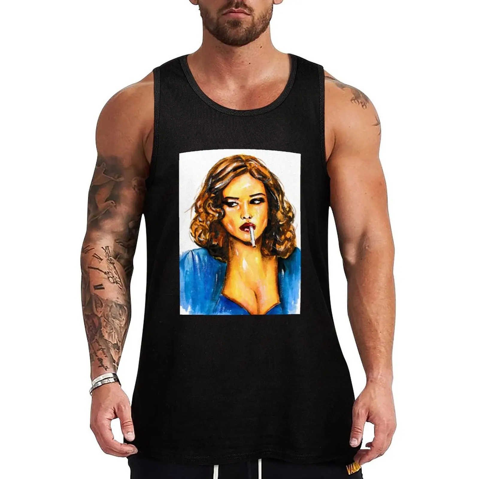 Camiseta sin Mangas Malena, Corte Holgado, Informal, para Uso Diario