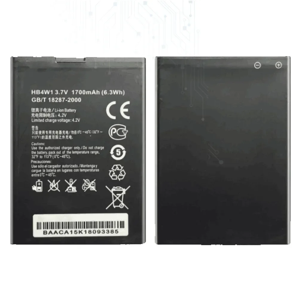 Mobile Phone Battery HB4W1/HB4W1H 1700Mah For Huawei Ascend G510 G520 G525 Y210 C8813 C8813Q C8813D T8951 U8951 W2 Bateria