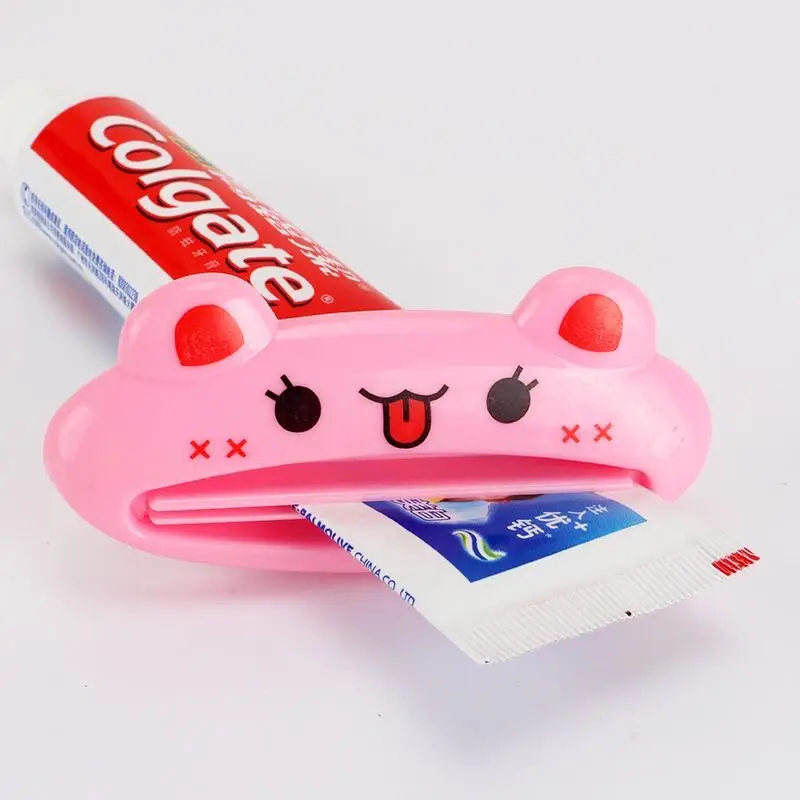 1pc Cute Portable Toothpaste Dispenser Plastic Toothpaste Squeezer Useful Toothpaste Holder For Travel Home Bathroom Accessories