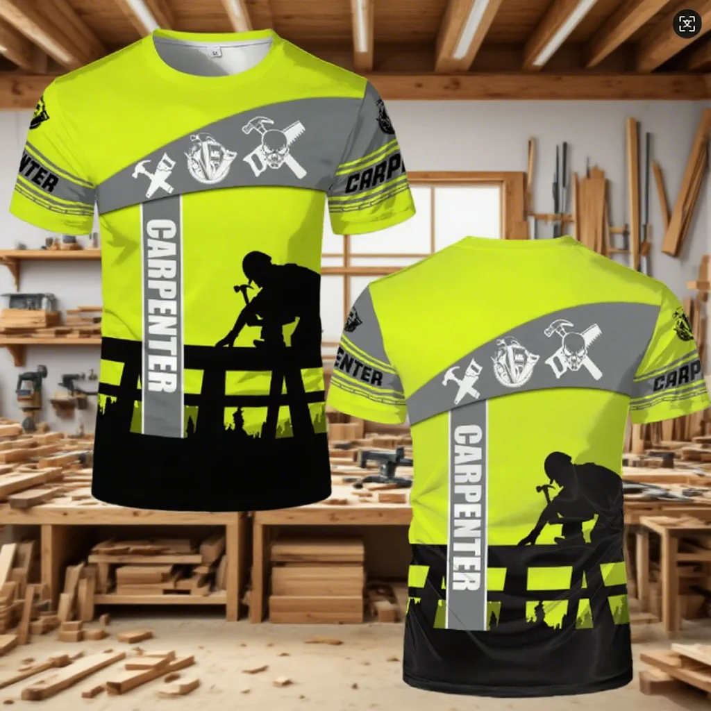 

New Carpenter 3D Printed Women T-shirt Women Short Sleeved Casual T-shirt Oversized Clothing Summer Quick Drying and Breathable