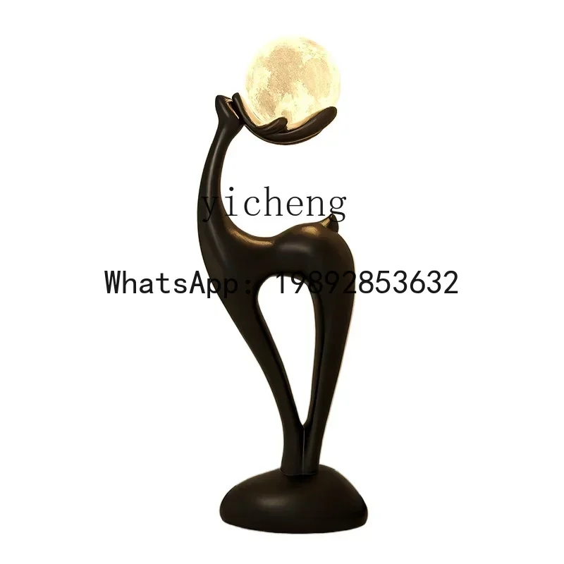 

x7 deer art floor ornament retro ornament next to the sofa bedroom light luxury medieval atmosphere ornament
