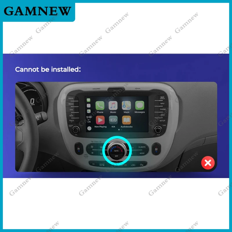 9 Inch 2 Din Android Head Unit Car Radio Frame Kit For Kia Soul 2 PS 2013 - 2019 Auto Stereo Dash Fascia Trim Bezel Faceplate