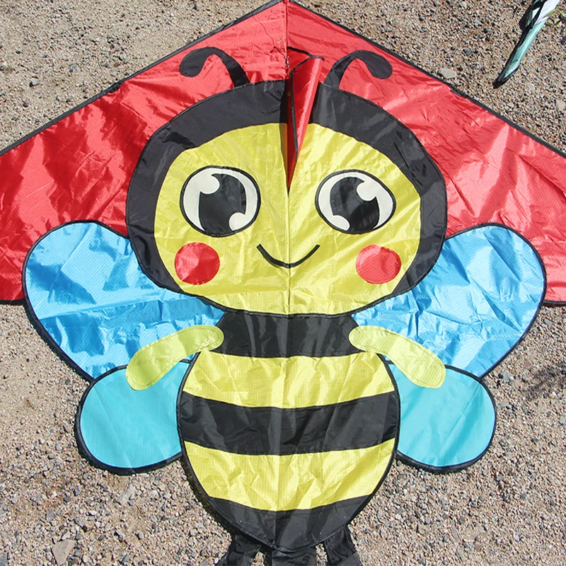 Paradise Bird 1,8 m kleiner Bieneendrachen mit 100 m Grifflinie und 2,9 m Schwanz, Outdoor-Spaßspielzeug für Kinder, Tierdrachen, Insektendrachen