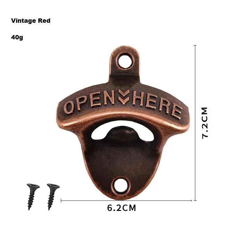 Creative Wall Corkscrew Antique Beer Bottle Opener Zinc Alloy Wall Corkscrew Wall-mounted Corkscrew Kitchen Gadgets Accessories