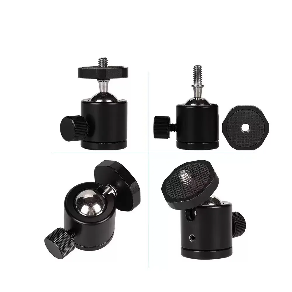 2/4pcs1/4 Gimbal High-end all-metal 360 Degree Swivel Mini Ball Head 1/4 Tripod Screw Head for Cameras, Camcorders