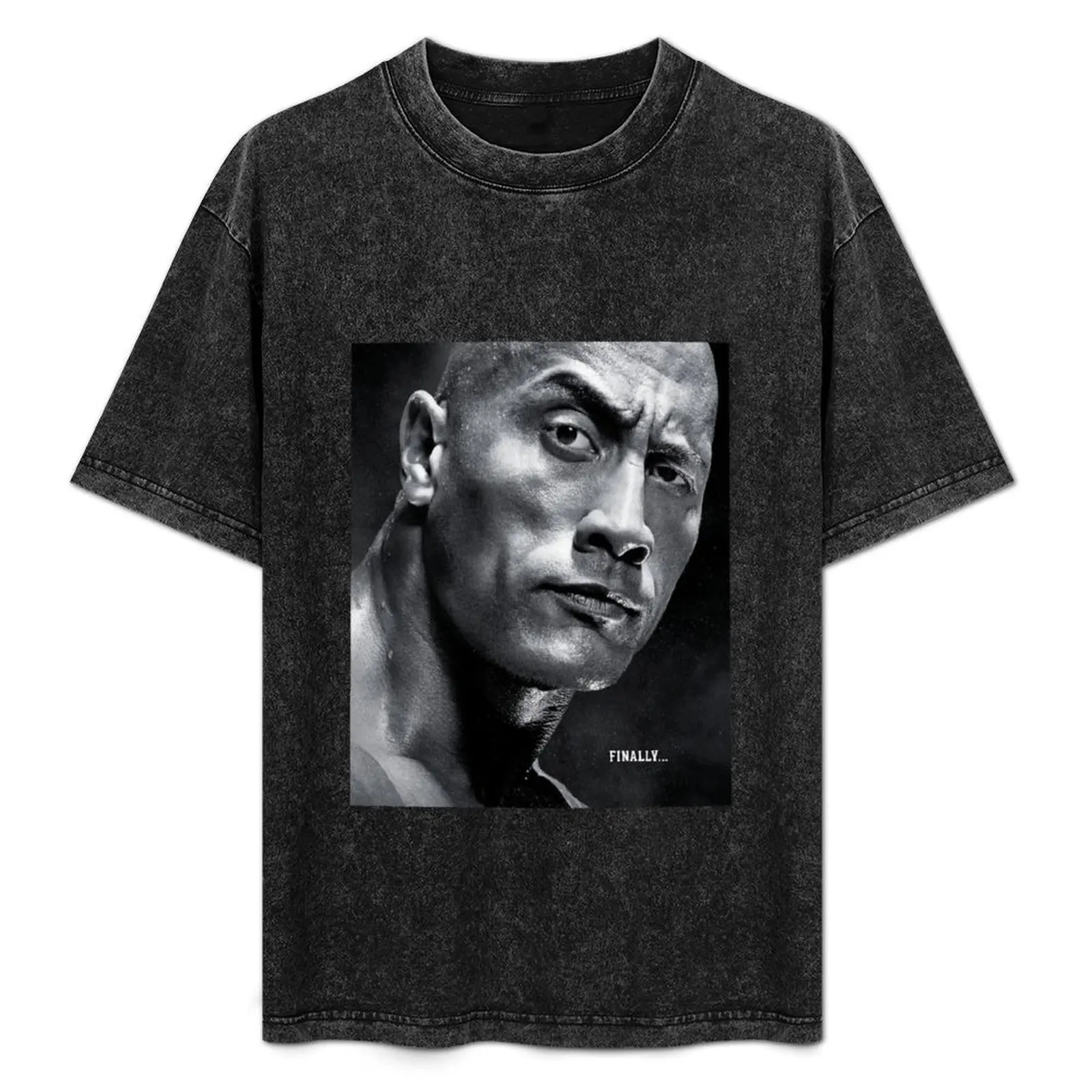 

dwayne the rock johnson T-Shirt korean fashion cute tops street wear anime men clothing