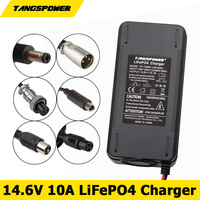 14.6V 10A Lifepo4 Battery Fast Charger For 12V 12.8V Electric Bike Motorcycle Fishing Lamp Iron Phosphate Charger High Quality