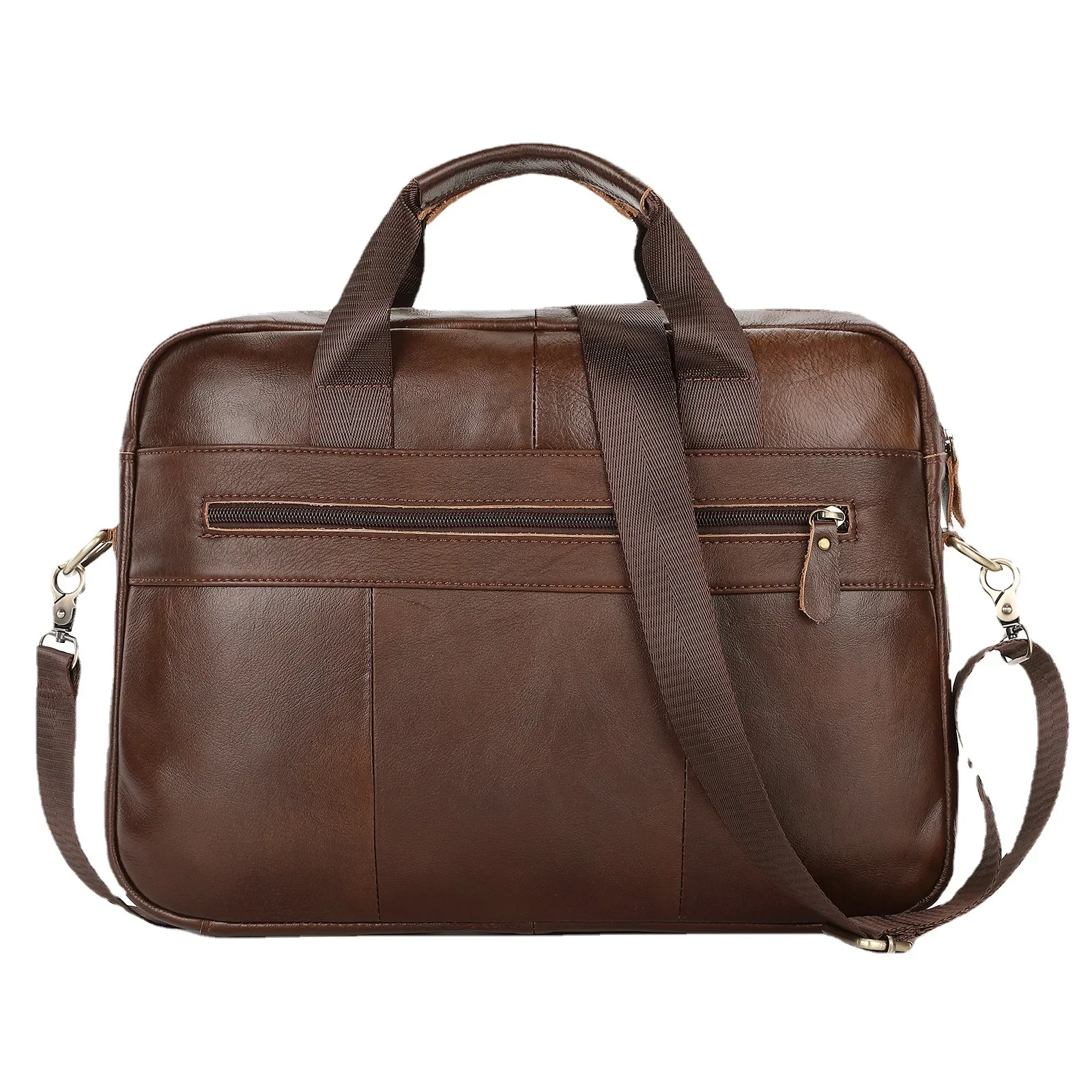 Large Men's Bag Men Genuine Leather Briefcase for15.6 inch Laptop Messenger Men's Leather Bag Business Portfolio for A4 Document