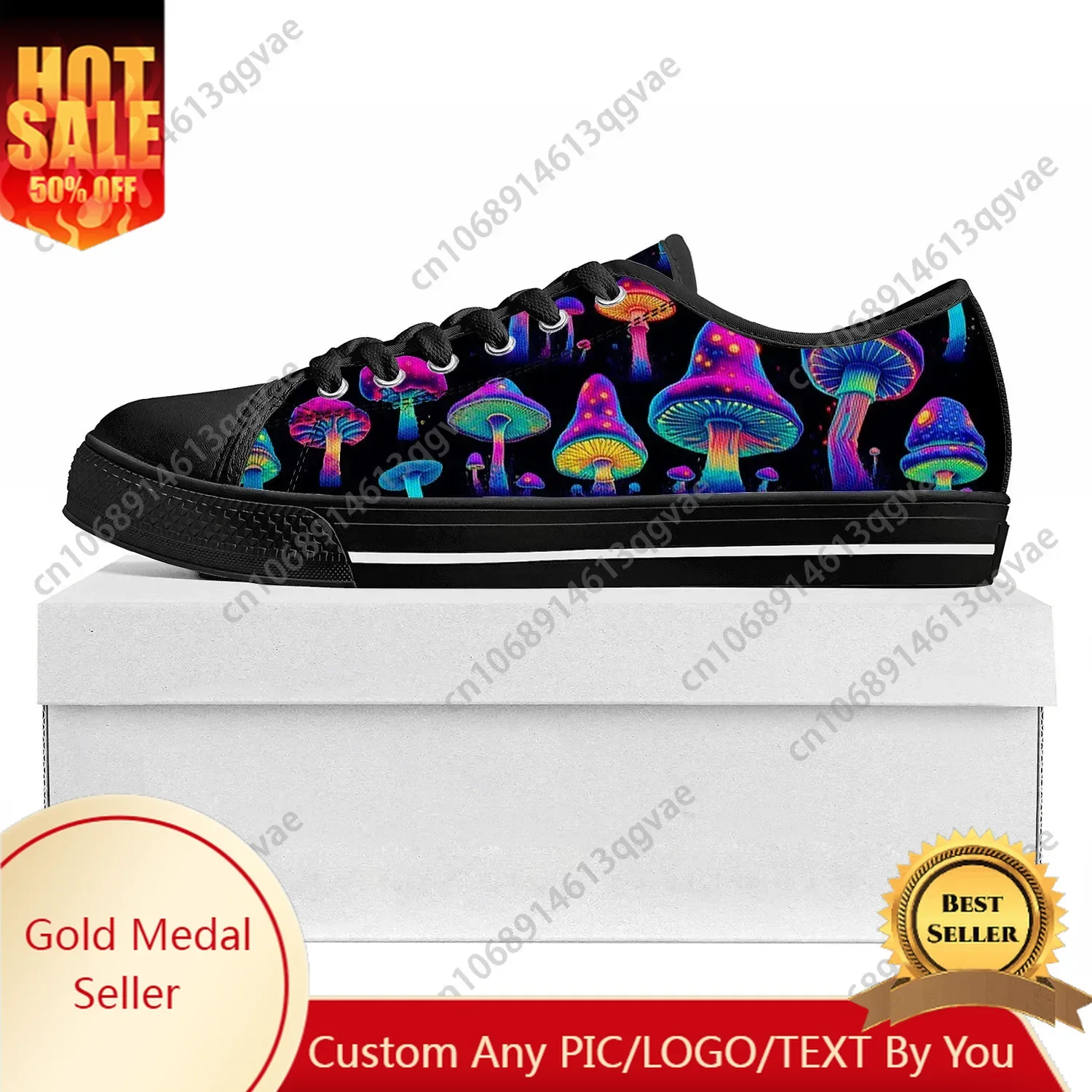 Psychedelic Mushroom Low Top High Quality Sneakers Mens Womens Teenager Tailor-made Shoe Canvas Sneaker Casual Couple Shoes