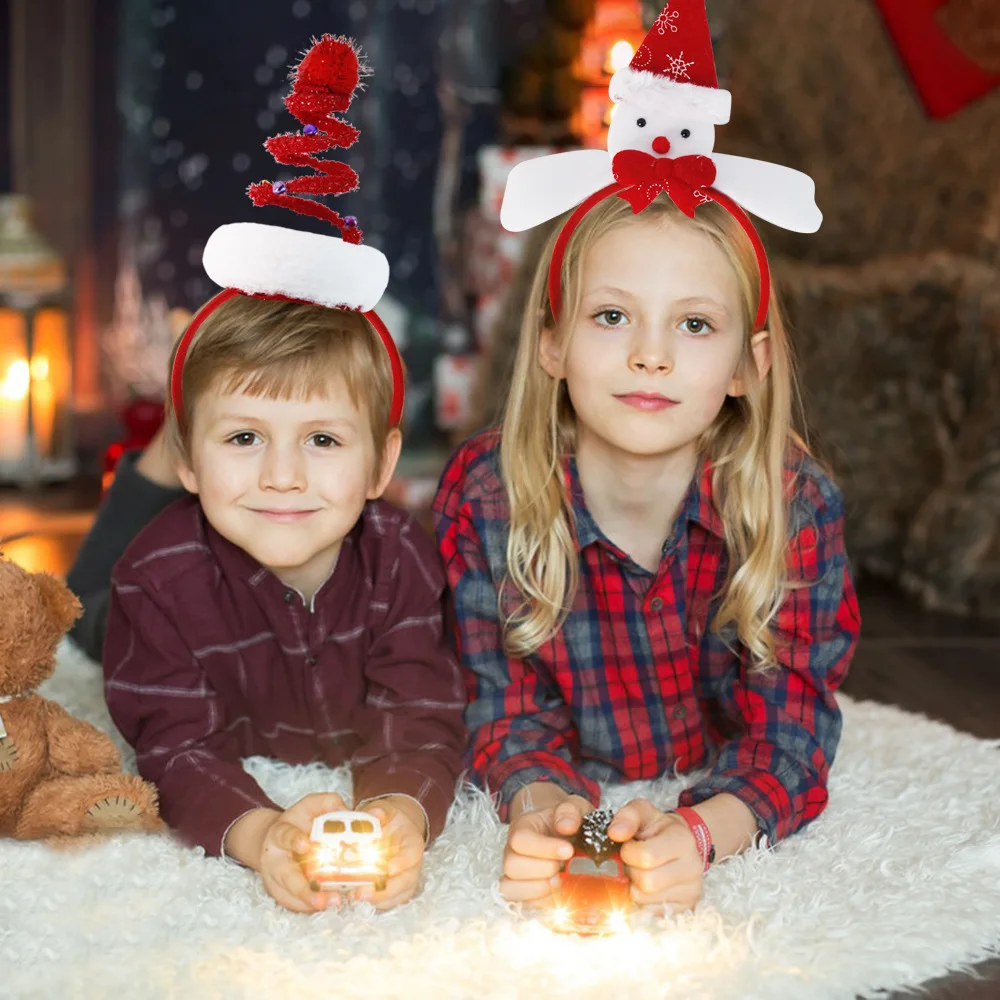 2025 neue Weihnachten Haar bänder Urlaub Party Dekorationen Erwachsene Kinder Foto Requisiten Weihnachts mützen Schneemann Stirnband