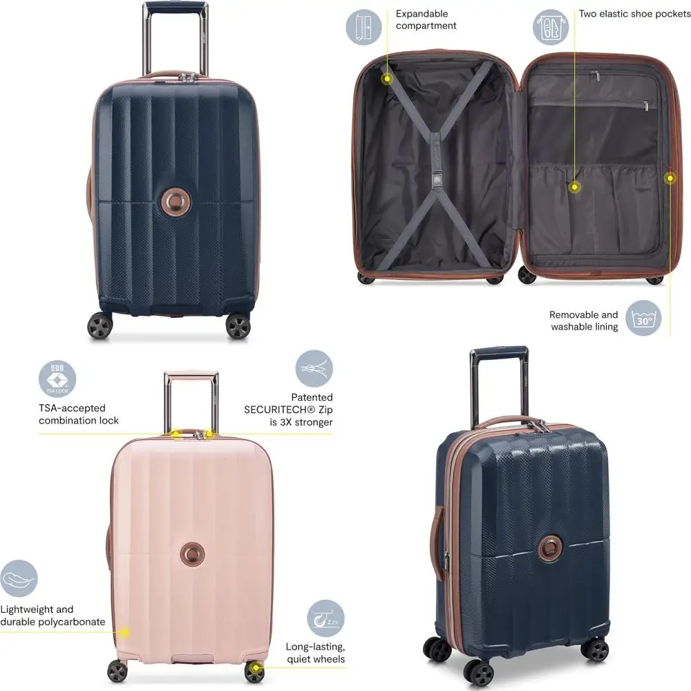 

расширяемая сумка-спиннер с твердой поверхностью, темно-синяя, 21-дюймовая ручная кладь