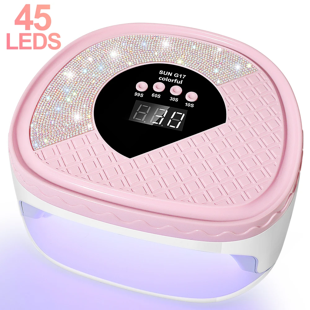 

SUN G17 UV LED Nail Art Lamp 45LED Nail Dryer Professional Gel Polish Drying Lamp with Timer Automatic Sensor Nail Tool