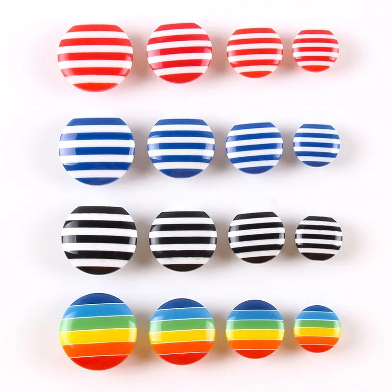 Diy Apparel Sewing Button Candy Color Resin Rainbow Stripe Children Clothes Buckle 2 Holes Shank Shirts Buttons 100pc/lot