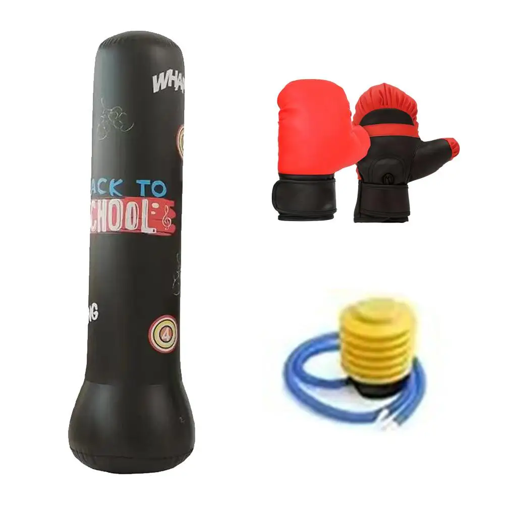 Bambini Tumbler sacco da boxe gonfiabile Home Fitness boxe lotta sport pressione giocattolo Sandbag Training Boxing U7E6